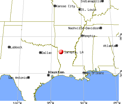 Sarepta, Louisiana map