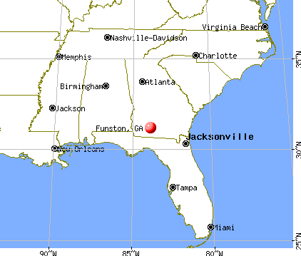 Funston, Georgia map