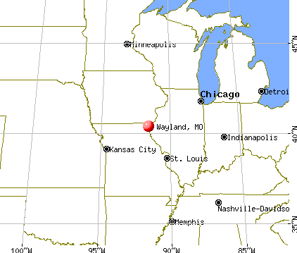 Wayland, Missouri map