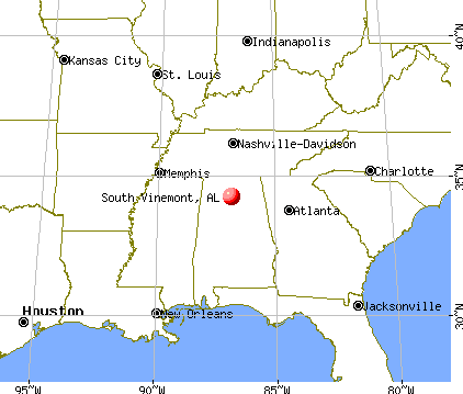 South Vinemont, Alabama map