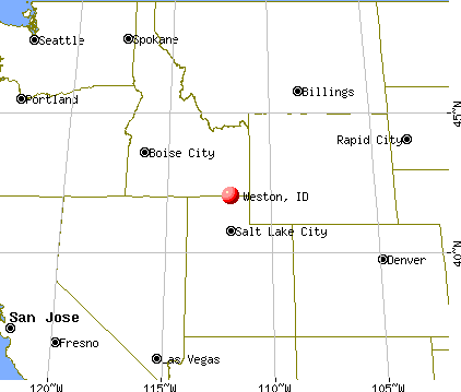 Weston, Idaho map