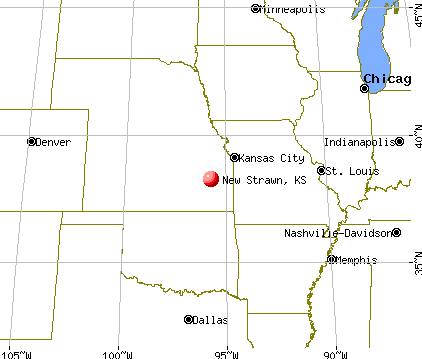 New Strawn, Kansas map