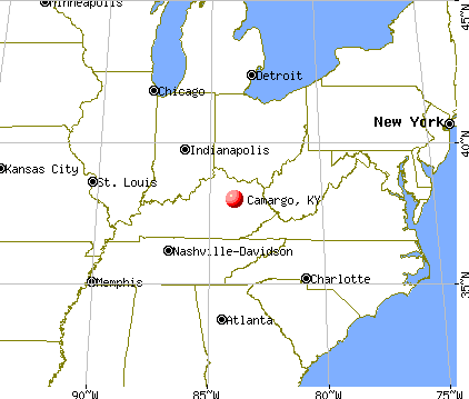 Camargo, Kentucky map
