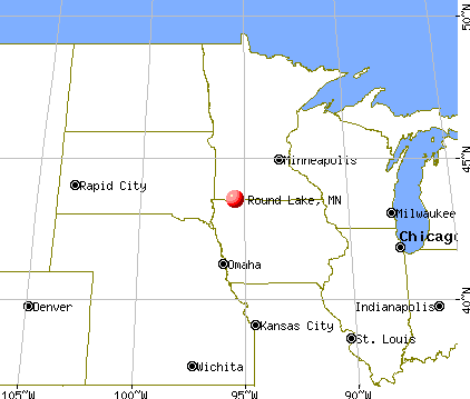 Round Lake, Minnesota map