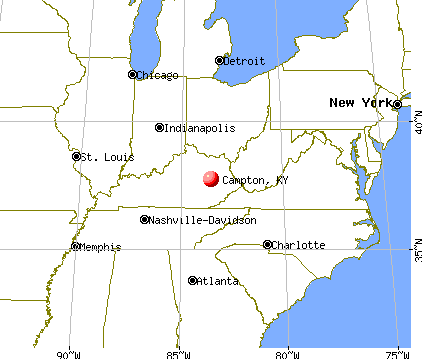 Campton, Kentucky map