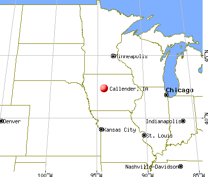 Callender, Iowa map