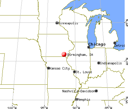 Birmingham, Iowa map