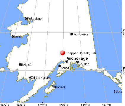 Trapper Creek, Alaska map