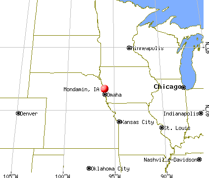 Mondamin, Iowa map