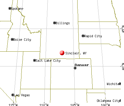 Sinclair, Wyoming map