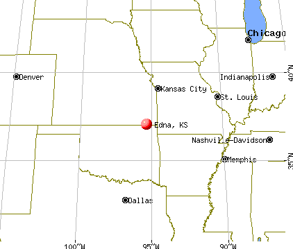 Edna, Kansas map