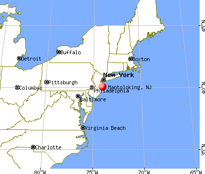 Mantoloking, New Jersey map