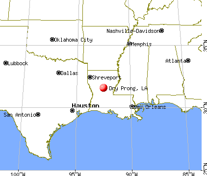 Dry Prong, Louisiana map
