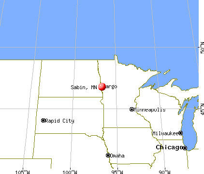 Sabin, Minnesota map