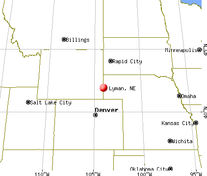 Lyman, Nebraska map