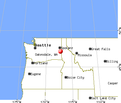 Oakesdale, Washington map
