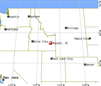 Basalt, Idaho map