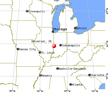 Universal, Indiana map