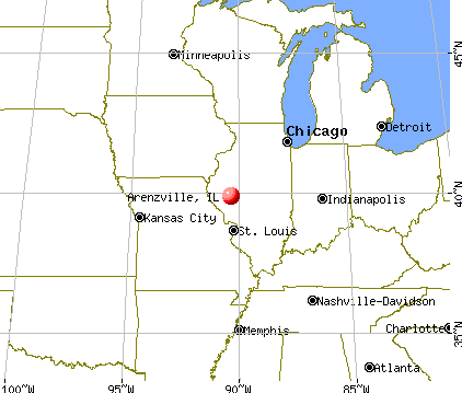 Arenzville, Illinois map