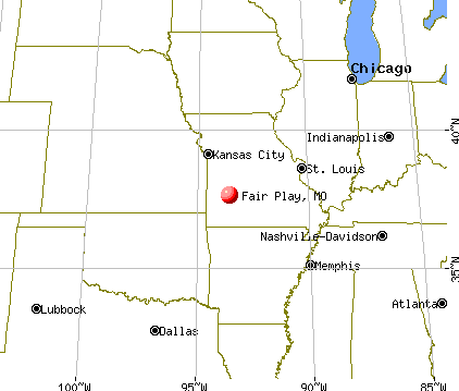 Fair Play, Missouri map