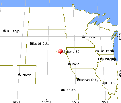 Tabor, South Dakota map