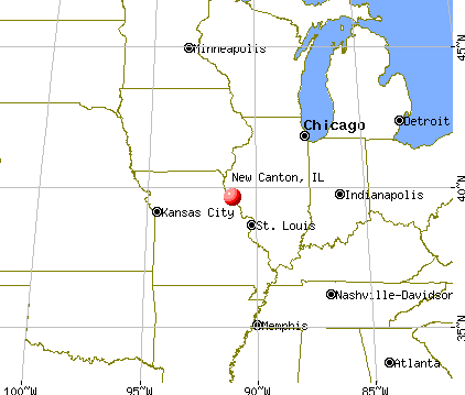 New Canton, Illinois map