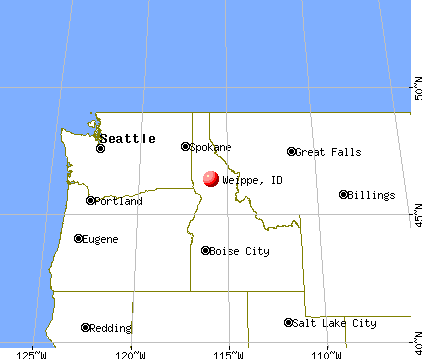Weippe, Idaho map
