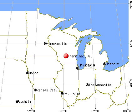 Merrimac, Wisconsin map
