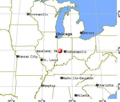 Waveland, Indiana map