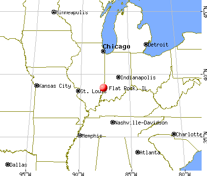 Flat Rock, Illinois map