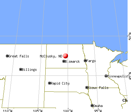 McClusky, North Dakota map