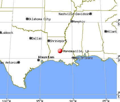 Moreauville, Louisiana map