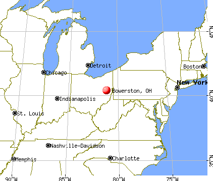 Bowerston, Ohio map