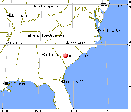 Neeses, South Carolina map