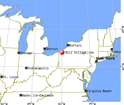 Mill Village, Pennsylvania map