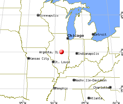 Argenta, Illinois map