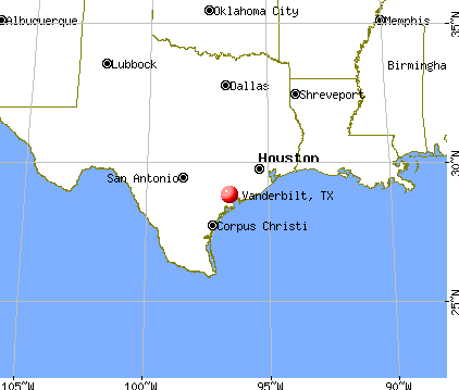 Vanderbilt, Texas map