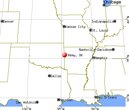 Remy, Oklahoma map