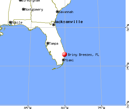 Briny Breezes, Florida map