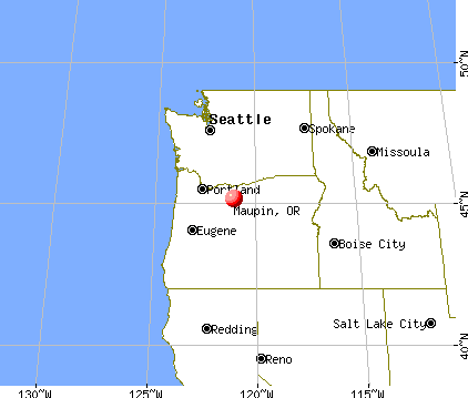 Maupin, Oregon map