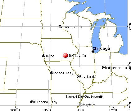 Delta, Iowa map