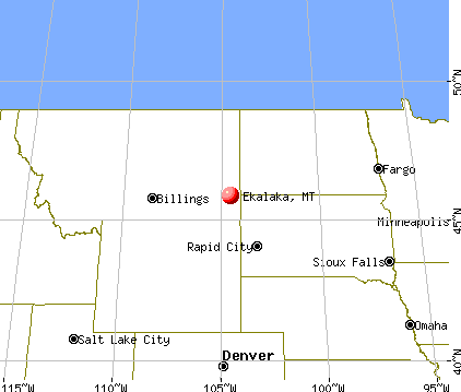 Ekalaka, Montana map