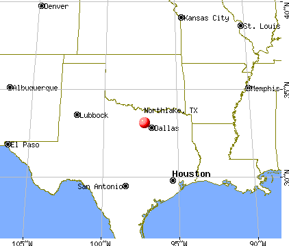 Northlake, Texas map