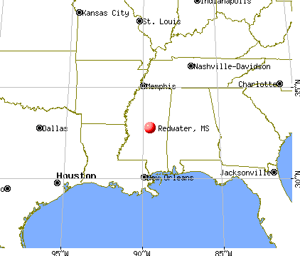 Redwater, Mississippi map
