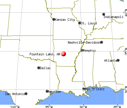 Fountain Lake, Arkansas map