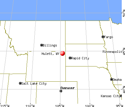 Hulett, Wyoming map