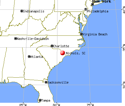 Nichols, South Carolina map