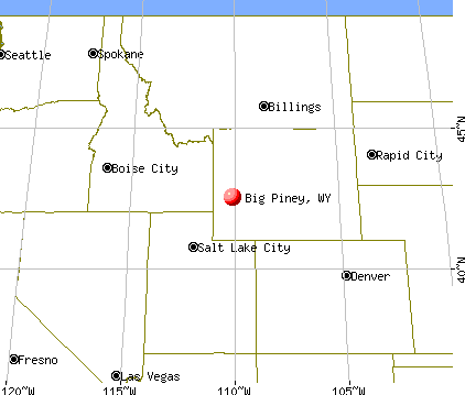 Big Piney, Wyoming map