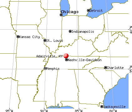Adairville, Kentucky map