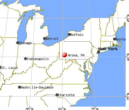 Arona, Pennsylvania map